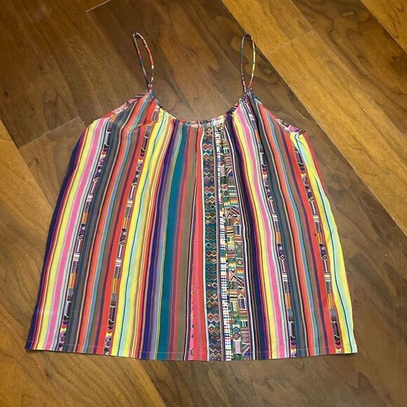 Tucker women’s camisole tank top spaghetti strap 100% silk multicolored size P S - Picture 5 of 9